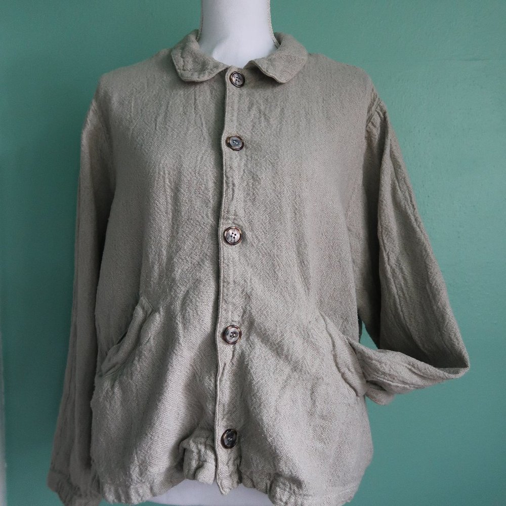 CP Shades Tan Lightweight Cotton Blend Blazer Jacket